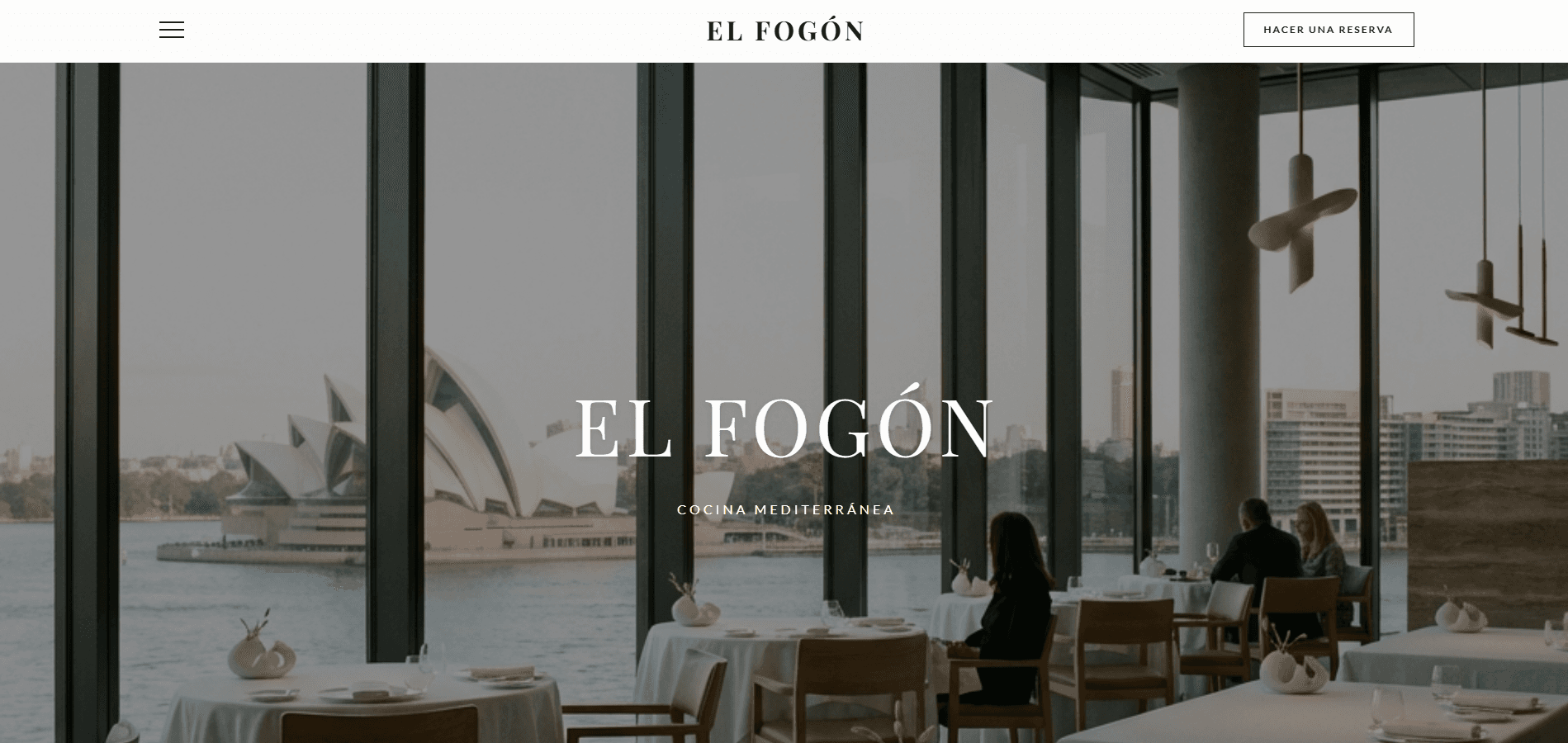 El Fogón: Landing gastronómica